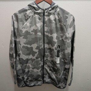 *3/$25* NWT! Boy's Gray Camo Zip-up Hoodie - Size Large Husky 14H/16H
